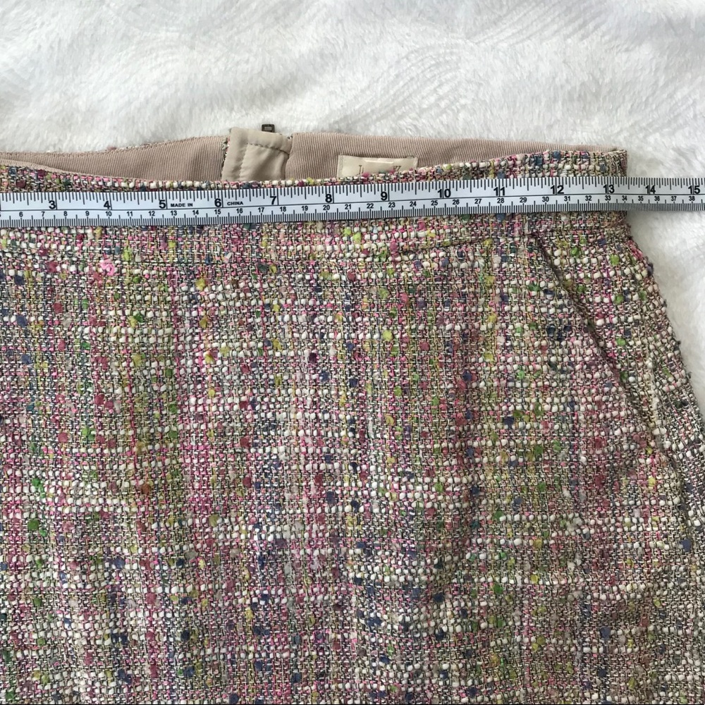 J Crew Multicolor Tweed Short Pencil Career Skirt - Picture 5 of 7